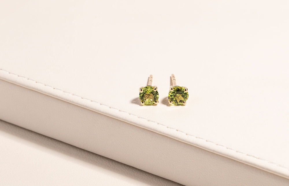 Peridot stud earrings