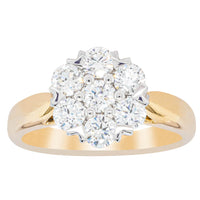 18ct Yellow Gold 1.20ct Diamond Lotus Ring-Ring-Walker & Hall