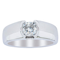 Platinum .90ct Cushion Cut Reclaimed Diamond Ring-Ring-Walker & Hall
