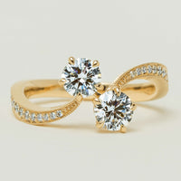 18ct Yellow Gold 1.06ct Diamond Toi et Moi Ring - Ring - Walker & Hall