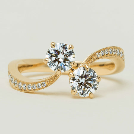 18ct Yellow Gold 1.06ct Diamond Toi et Moi Ring - Ring - Walker & Hall
