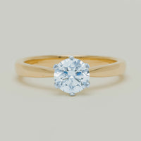 18ct Yellow Gold 1.00ct Reclaimed Diamond Nova Ring - Ring - Walker & Hall
