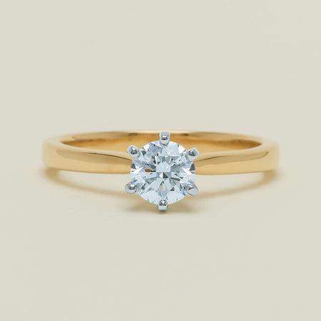 18ct Yellow Gold .60ct Reclaimed Diamond Capri Ring - Ring - Walker & Hall