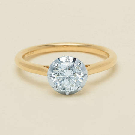 18ct Yellow & White Gold .87ct Reclaimed Diamond Dawn Ring - Ring - Walker & Hall