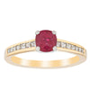18ct Yellow And White Gold Ruby And Diamond Ring-Ring-Walker & Hall