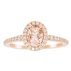 18ct Rose Gold .64ct Morganite & Diamond Mini Sierra Ring-Ring-Walker & Hall