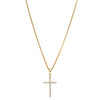 9ct Yellow Gold Diamond Cross Pendant-Necklace-Walker & Hall