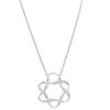 18ct White Gold .22ct Diamond Celestial Star Pendant-Necklace-Walker & Hall