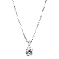 18ct White Gold .50ct Diamond Blossom Pendant-Necklace-Walker & Hall