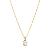 18ct Yellow Gold .50ct Diamond Blossom Pendant-Necklace-Walker & Hall