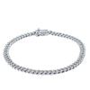18ct White Gold 1.39ct Diamond Curb Link Bracelet-Bracelet-Walker & Hall