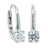 18ct White Gold .60ct Diamond Blossom Hook Earrings-Earrings-Walker & Hall