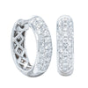 18ct White Gold .76ct Diamond Hoop Earrings-Earrings-Walker & Hall