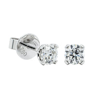 18ct White Gold 1.00ct Diamond Blossom Stud Earrings-Earrings-Walker & Hall