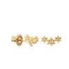 9ct Yellow Gold Diamond Stars Studs-Earrings-Walker & Hall