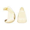 9ct Yellow Gold Large Crescent Hoop Stud Earrings-Earrings-Walker & Hall
