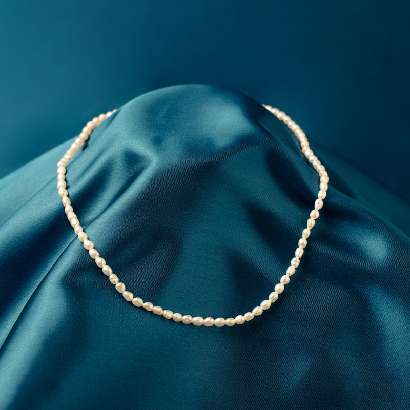 Baby Baroque Pearl Necklace - Sterling Silver-Necklace-Walker & Hall