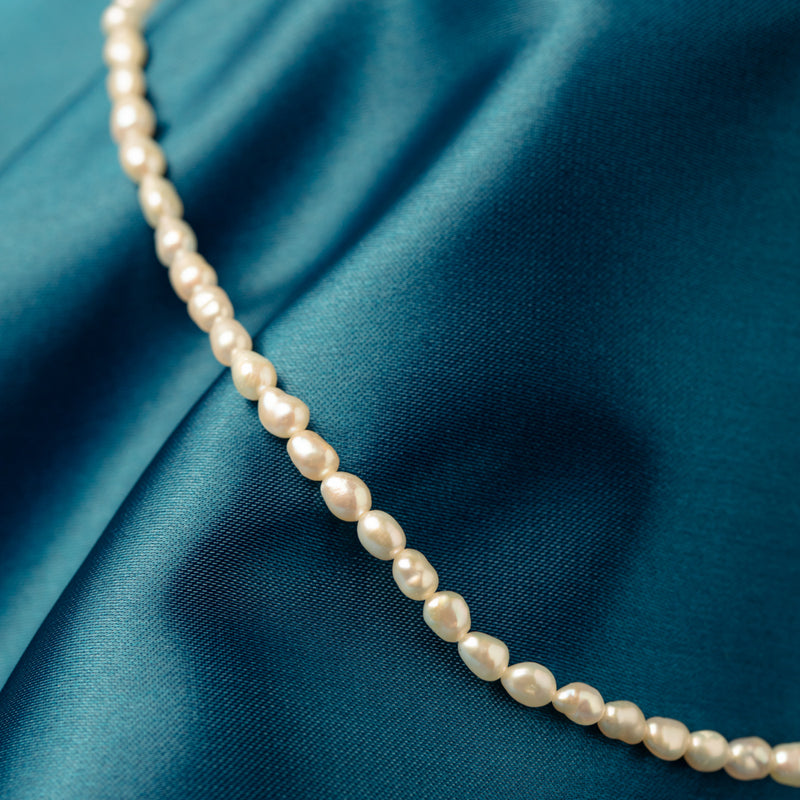 Baby Baroque Pearl Necklace - Sterling Silver-Necklace-Walker & Hall