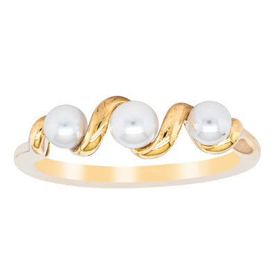 18ct Yellow Gold Akoya Pearl Margaux Ring-Ring-Walker & Hall