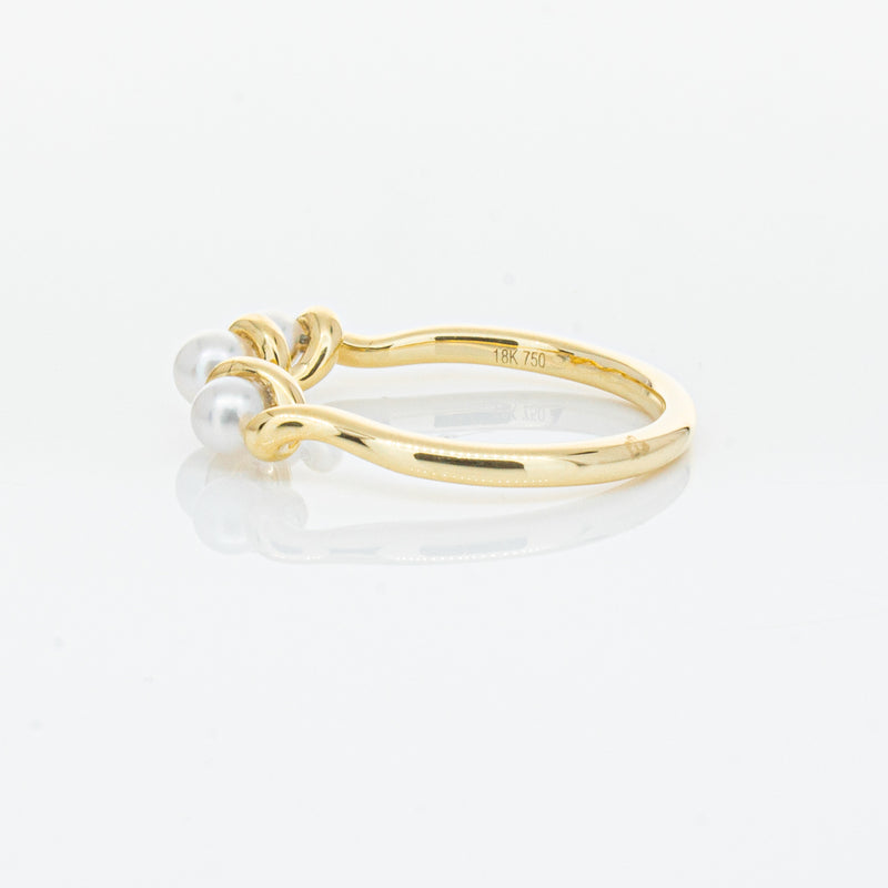 18ct Yellow Gold Akoya Pearl Margaux Ring-Ring-Walker & Hall