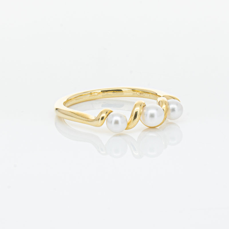 18ct Yellow Gold Akoya Pearl Margaux Ring-Ring-Walker & Hall