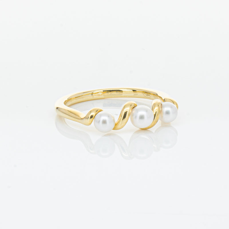 18ct Yellow Gold Akoya Pearl Margaux Ring-Ring-Walker & Hall