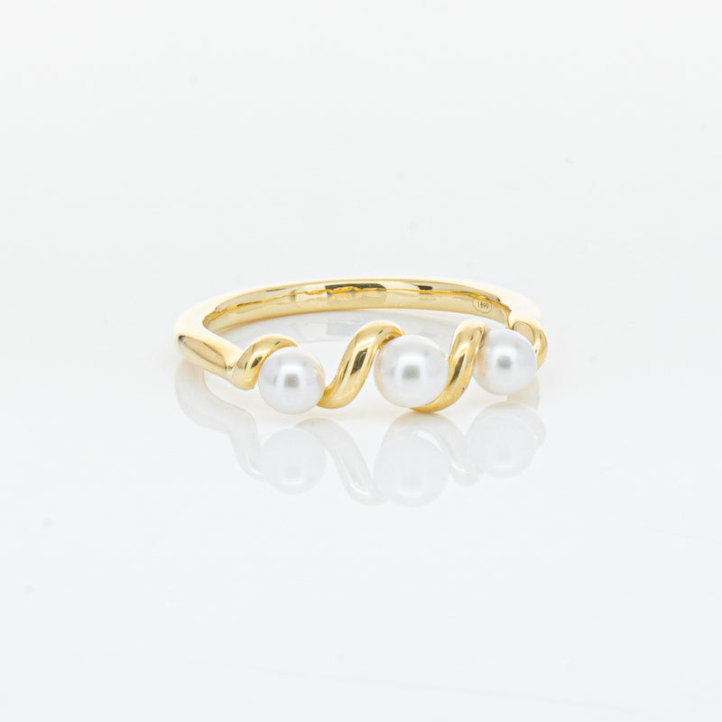 18ct Yellow Gold Akoya Pearl Margaux Ring-Ring-Walker & Hall