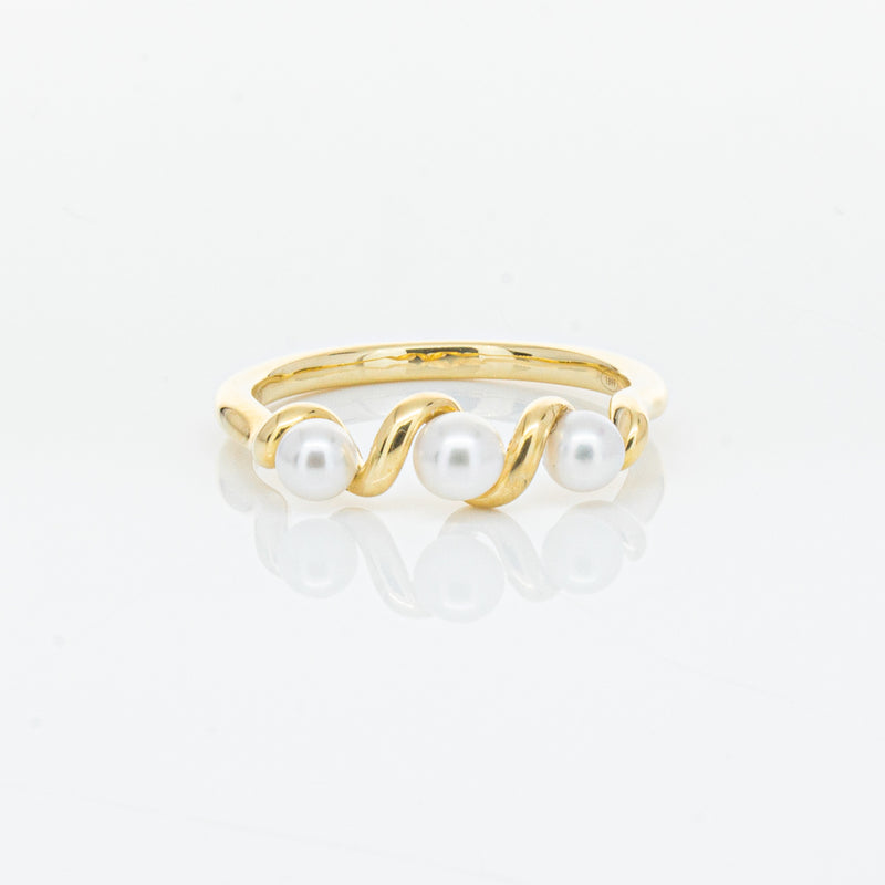 18ct Yellow Gold Akoya Pearl Margaux Ring-Ring-Walker & Hall