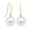 9ct Yellow Gold 10mm South Sea Pearl Earrings-Earrings-Walker & Hall