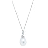 18ct White Gold South Sea Pearl & Diamond Pendant-Necklace-Walker & Hall