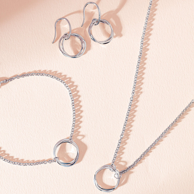 Sterling Silver Mini Entwined Pendant-Necklace-Walker & Hall