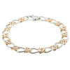 9ct Yellow Gold & Sterling Silver Celtic Weave and Oval Curb Bracelet-Bracelet-Walker & Hall
