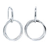 Sterling Silver Entwined Hook Earrings-Earrings-Walker & Hall