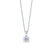 18ct White Gold 1.01ct Diamond Blossom Pendant-Necklace-Walker & Hall