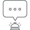 Service bell and speech bubble icon