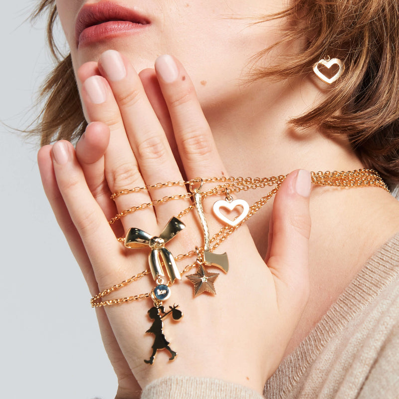 Karen Walker Large Runaway Girl Necklace - Gold Plated - Necklace - Walker & Hall