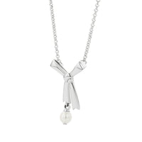 Karen Walker Pearl Bow Necklace - Sterling Silver - Necklace - Walker & Hall