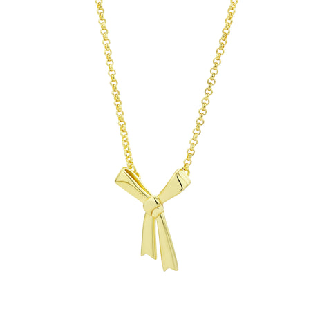 Karen Walker Small Bow Necklace - Gold Plated - Necklace - Walker & Hall