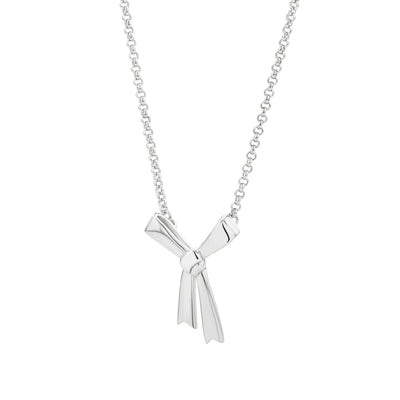 Karen Walker Small Bow Necklace - Sterling Silver - Necklace - Walker & Hall
