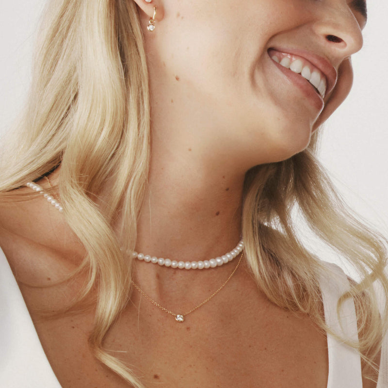 Sterling Silver Graduated Pearl Zelda Strand-Necklace-Walker & Hall