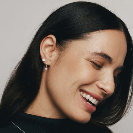 18ct White Gold 1.00ct Diamond Blossom Stud Earrings-Earrings-Walker & Hall