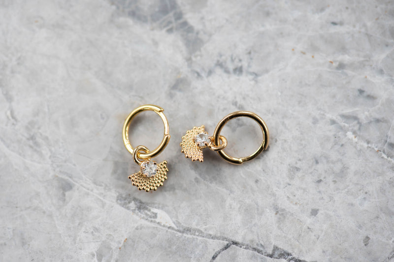 Zoe & Morgan gold plated Eos Earrings