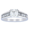 18ct White Gold .95ct Emerald Cut Diamond Ring-Ring-Walker & Hall