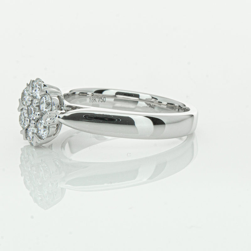 18ct White Gold .65ct Diamond Lotus Ring-Ring-Walker & Hall