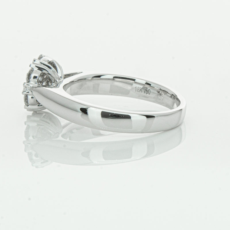 18ct White Gold .65ct Diamond Lotus Ring-Ring-Walker & Hall