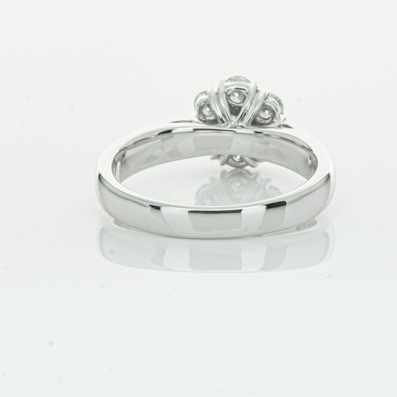 18ct White Gold .65ct Diamond Lotus Ring-Ring-Walker & Hall