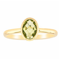 9ct Yellow Gold Peridot Lemongrass Ring-Ring-Walker & Hall