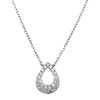 18ct White Gold .38ct Diamond Pendant-Necklace-Walker & Hall