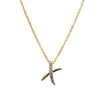 9ct Yellow Gold Diamond Kiss Pendant-Necklace-Walker & Hall