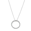 18ct White Gold 1.03ct Diamond Circle Pendant-Necklace-Walker & Hall